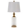 Breda Glass Table Lamp – 18 Inches  |   Lamp Sets Lamp Sets Honey Cone Pattern Glass