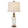 Breda Glass Table Lamp – 18 Inches  |   Lamp Sets Lamp Sets Honey Cone Pattern Glass