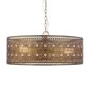 Bryar Brass and Crystal 23.5″W 3-Light Chandelier – 23.5″ x 23.5″ x 61.5″  |   Chandeliers Ceiling Lighting Brass