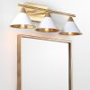 Caleb Metal Vanity, White/Gold  |   Bathroom Lighting Bathroom Lighting Bathroom Lighting