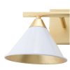 Caleb Metal Vanity, White/Gold  |   Bathroom Lighting Bathroom Lighting Bathroom Lighting