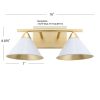 Caleb Metal Vanity, White/Gold  |   Bathroom Lighting Bathroom Lighting Bathroom Lighting