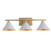 Caleb Metal Vanity, White/Gold  |   Bathroom Lighting Bathroom Lighting Bathroom Lighting