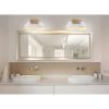 Caleb Metal Vanity, White/Gold  |   Bathroom Lighting Bathroom Lighting Bathroom Lighting