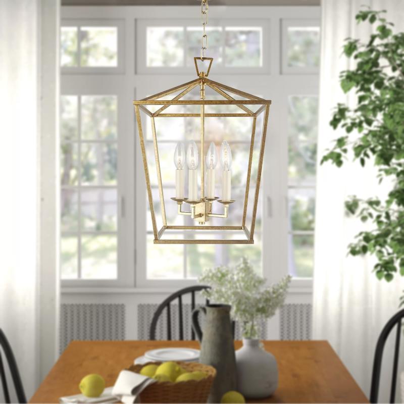 Candle Style Lantern Pendant Stairway or Kitchen Island Open Cage Chandelier  |   Kitchen Lighting Kitchen Lighting Kitchen Lighting