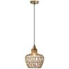 Caspian Tan Rattan and Metal Adjustable Drop Height 10.25-Inch Hanging Pendant Light  |   Kitchen Lighting Kitchen Lighting Kitchen Lighting