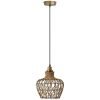 Caspian Tan Rattan and Metal Adjustable Drop Height 10.25-Inch Hanging Pendant Light  |   Kitchen Lighting Kitchen Lighting Kitchen Lighting