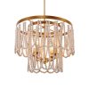 Chichoice Wood Beaded Chandelier Coastal Pendant Light Modern Farmhouse for Living Room, Bedroom, Dining Room, Kitchen  |   Chandeliers Ceiling Lighting Chandeliers