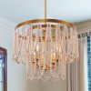 Chichoice Wood Beaded Chandelier Coastal Pendant Light Modern Farmhouse for Living Room, Bedroom, Dining Room, Kitchen  |   Chandeliers Ceiling Lighting Chandeliers