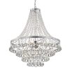 Chrome 7-Light Empire Four Tier Chandelier with Crystal  |   Chandeliers Ceiling Lighting Chandeliers