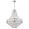 Chrome 7-Light Empire Four Tier Chandelier with Crystal  |   Chandeliers Ceiling Lighting Chandeliers