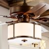 Clift 52″ 3-Light Metal/Wood LED Ceiling Fan With Remote, Satin Bronze  |   Ceiling Fans Ceiling Fans Ceiling Fans