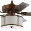 Clift 52″ 3-Light Metal/Wood LED Ceiling Fan With Remote, Satin Bronze  |   Ceiling Fans Ceiling Fans Ceiling Fans