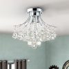 CO-Z 3-Light Crystal Raindrop Flush Mount Chandelier  |   Chandeliers Ceiling Lighting Chandeliers