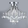 CO-Z 3-Light Crystal Raindrop Flush Mount Chandelier  |   Chandeliers Ceiling Lighting Chandeliers