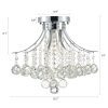 CO-Z 3-Light Crystal Raindrop Flush Mount Chandelier  |   Chandeliers Ceiling Lighting Chandeliers