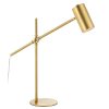 Contemporary Desk Lamp with Gold Finish and Cylinder Shade – 7.5″D x 25.75″W x 24.5″H  |   Desk Lamps Desk Lamps Desk Lamps