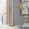 Contemporary Desk Lamp with Gold Finish and Cylinder Shade – 7.5″D x 25.75″W x 24.5″H  |   Desk Lamps Desk Lamps Desk Lamps