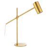 Contemporary Desk Lamp with Gold Finish and Cylinder Shade – 7.5″D x 25.75″W x 24.5″H  |   Desk Lamps Desk Lamps Desk Lamps