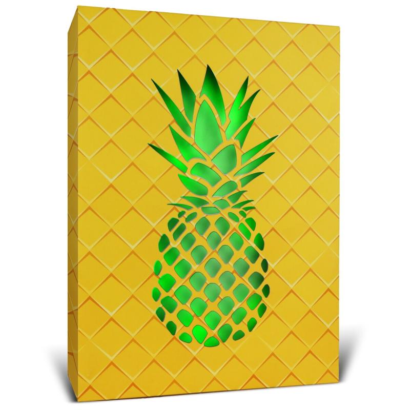 CoTa Global Pineapple Light Up LED Wall Art – Fun Changing Color LED – 15.75Lx11.9Wx1H inches  |   Night Lights Night Lights Night Lights