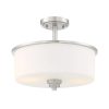 Craftmade Bolden 2 Light 13″ Wide Semi-Flush Drum Ceiling Fixture /  |   Semi-Flush Mount Ceiling Lights Ceiling Lighting Semi-Flush Mount Ceiling Lights