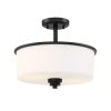 Craftmade Bolden 2 Light 13″ Wide Semi-Flush Drum Ceiling Fixture /  |   Semi-Flush Mount Ceiling Lights Ceiling Lighting Semi-Flush Mount Ceiling Lights