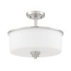 Craftmade Bolden 2 Light 13″ Wide Semi-Flush Drum Ceiling Fixture /  |   Semi-Flush Mount Ceiling Lights Ceiling Lighting Semi-Flush Mount Ceiling Lights