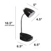 Creekwood Home 18.5″ Flexible Gooseneck Organizer Desk Lamp – 18.5  |   Desk Lamps Desk Lamps Desk Lamps