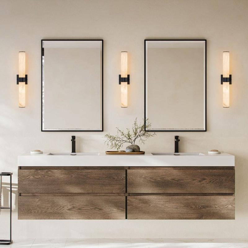 Dimmable LED Marble Linear Vanity Wall Lamp – Warm Light 23in  |   Flush Mount Wall Lights Flush Mount Wall Lights Flush Mount Wall Lights