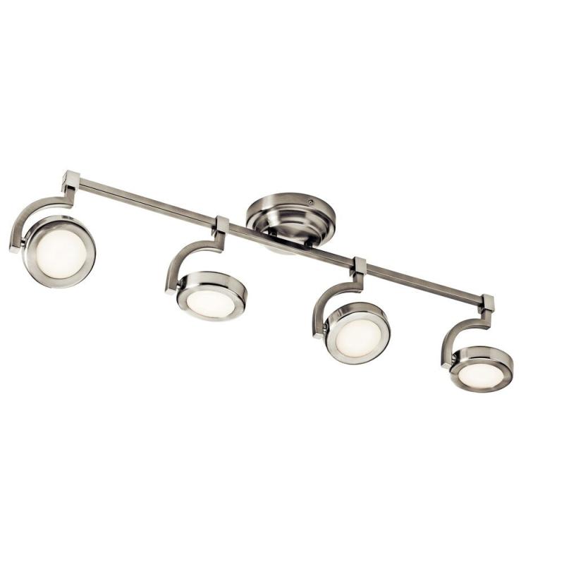 elan Andlos Brushed Nickel 4-light Rail Light  |   Track Lighting Ceiling Lighting Track Lighting