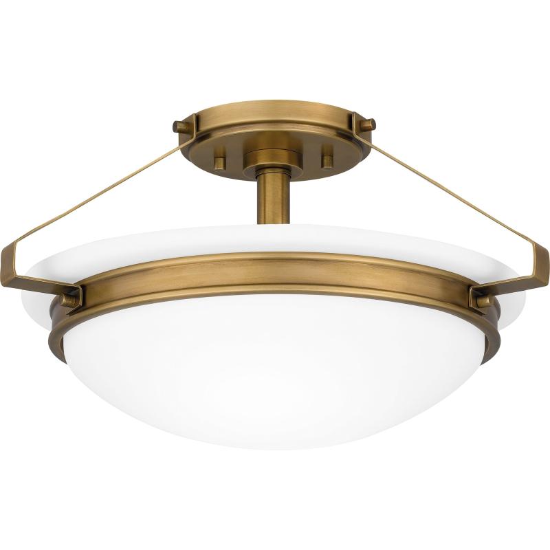 Elderwood 2-Light Weathered Brass Semi-Flush Mount – Weathered Brass  |   Semi-Flush Mount Ceiling Lights Ceiling Lighting Semi-Flush Mount Ceiling Lights