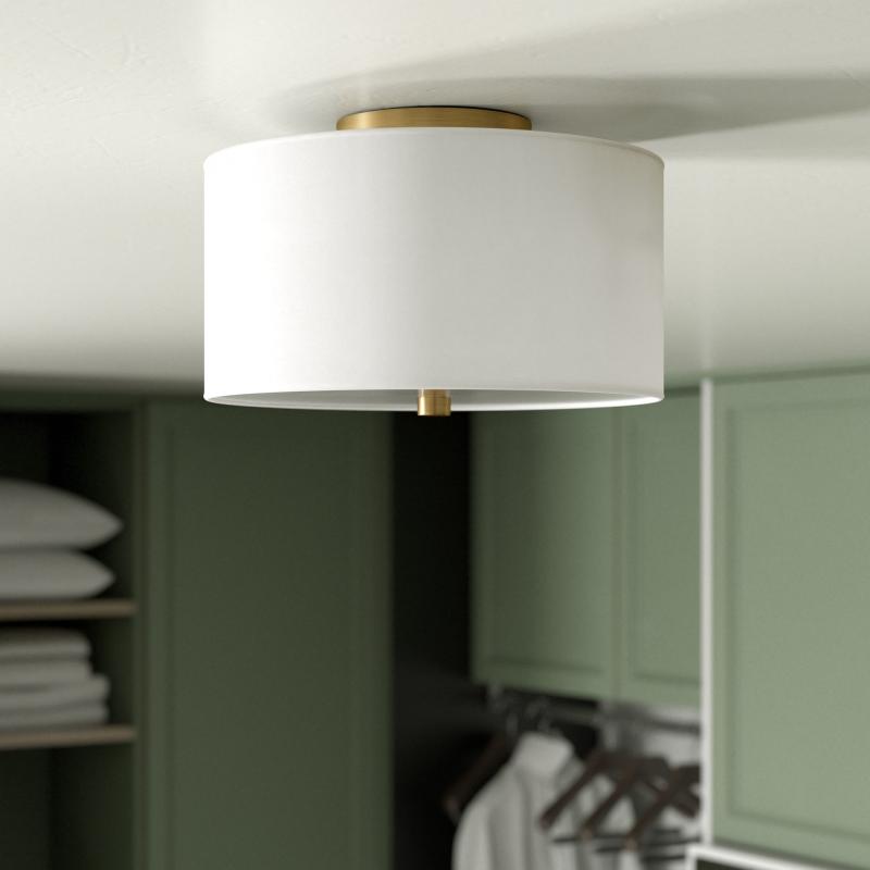 Ellis Flush Mount with Fabric Shade  |   Semi-Flush Mount Ceiling Lights Ceiling Lighting Semi-Flush Mount Ceiling Lights