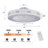 Enclosed Flush Mount Ceiling Fan with LED Light and Remote – 23”  |   Ceiling Fans Ceiling Fans Ceiling Fans