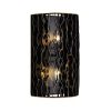 Estela 2-Light Flush Black and Gold Wall Sconce  |   Flush Mount Wall Lights Flush Mount Wall Lights Flush Mount Wall Lights