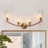 Fenro Modern Gold Bathroom Vanity Lights Art Deco Glass Wall Sconces  |   Bathroom Lighting Bathroom Lighting Bathroom Lighting