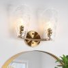 Fenro Modern Gold Bathroom Vanity Lights Art Deco Glass Wall Sconces  |   Bathroom Lighting Bathroom Lighting Bathroom Lighting