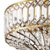 Furey Bronze/Gold Tiered Glass Semi-flush Lighting Fixture – 14.75″L x 14.75″W x 15.25″H  |   Semi-Flush Mount Ceiling Lights Ceiling Lighting Semi-Flush Mount Ceiling Lights