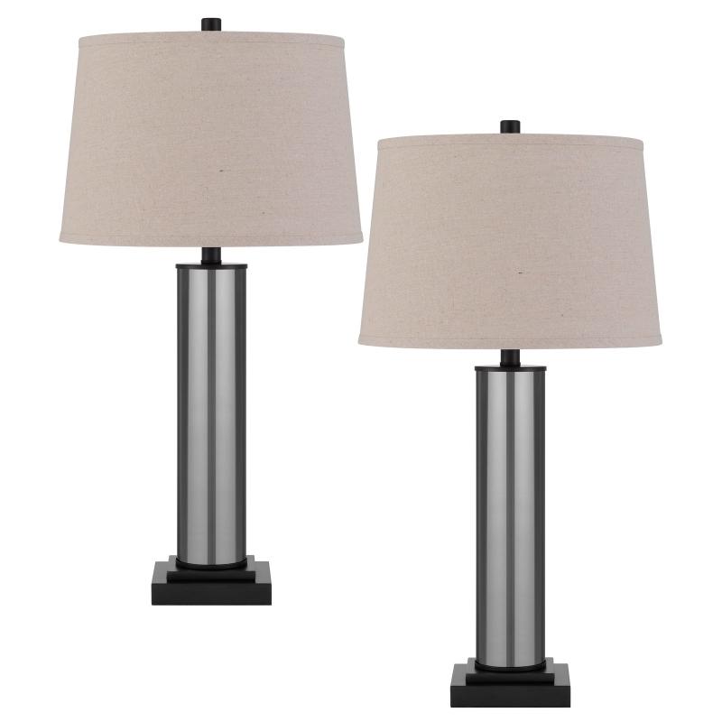 Garner 29″ Height Black Glass and Metal Table Lam  |   Lamp Sets Lamp Sets Black