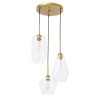 Gerald Glass 3-light Pendant  |   Kitchen Lighting Kitchen Lighting Chrome - Frosted/Black - Clear/Brass - Clear/Brass - Frosted/Chrome - Clear/Black - Frosted