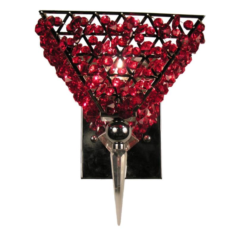 Hades Triangular Red Crystal Wall Lamp  |   Flush Mount Wall Lights Flush Mount Wall Lights Flush Mount Wall Lights