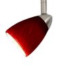 Hand Blown Glass Shade Track Light Head with Metal Frame, Red and Silver  |   Track Lighting Ceiling Lighting Red