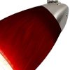 Hand Blown Glass Shade Track Light Head with Metal Frame, Red and Silver  |   Track Lighting Ceiling Lighting Red