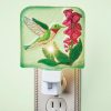 Hand-Painted Hummingbird Floral Night Light – 4 x 5.5 x 3.5  |   Night Lights Night Lights Night Lights