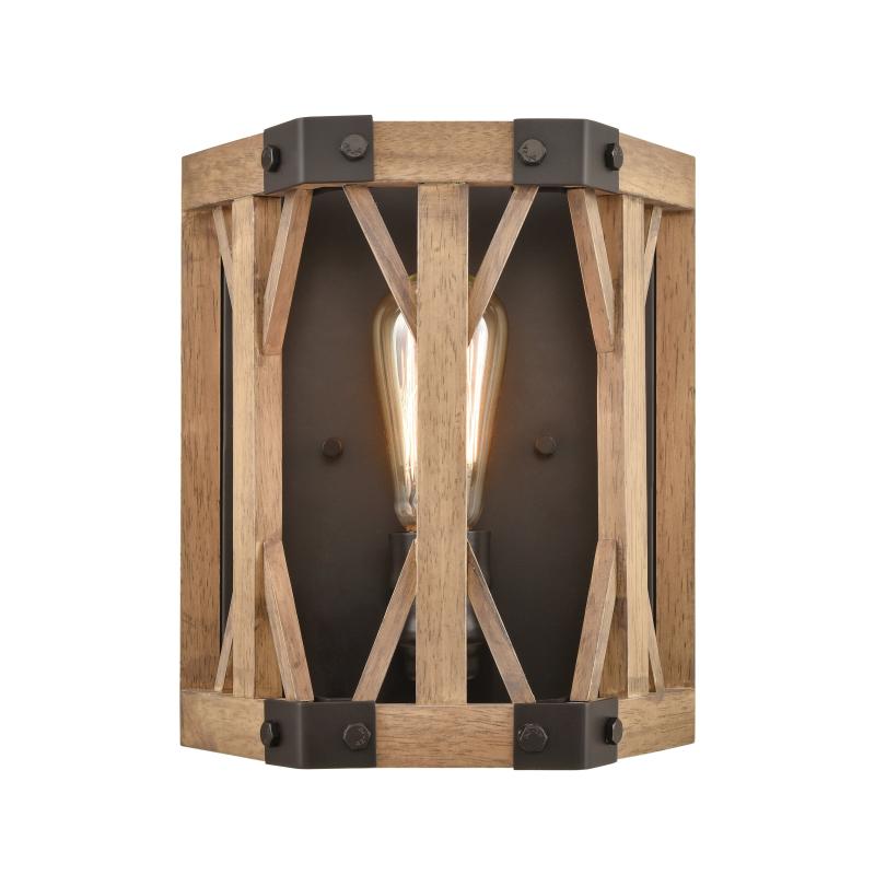 Home Structure Oil Rubbed Bronze Metal 1 Light Sconce  |   Wall Sconces Wall Lighting Oil Rubbed Bronze