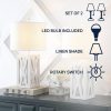 Ibiza 21.5″ Farmhouse Wood LED Table Lamp, Brown (Set of 2)  |   Lamp Sets Lamp Sets Lamp Sets