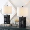 Ibiza 21.5″ Farmhouse Wood LED Table Lamp, Brown (Set of 2)  |   Lamp Sets Lamp Sets Lamp Sets