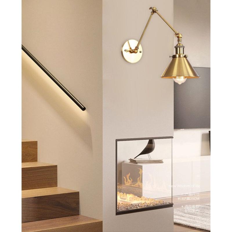 Industrial 1-Light Metal Cone Swing Arm Wall Lighting Fixture  |   Swing Arm Lights Swing Arm Lights Swing Arm Lights