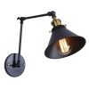 Industrial 1-Light Metal Cone Swing Arm Wall Lighting Fixture  |   Swing Arm Lights Swing Arm Lights Swing Arm Lights