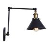 Industrial 1-Light Metal Cone Swing Arm Wall Lighting Fixture  |   Swing Arm Lights Swing Arm Lights Swing Arm Lights