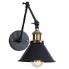 Industrial 1-Light Metal Cone Swing Arm Wall Lighting Fixture  |   Swing Arm Lights Swing Arm Lights Swing Arm Lights